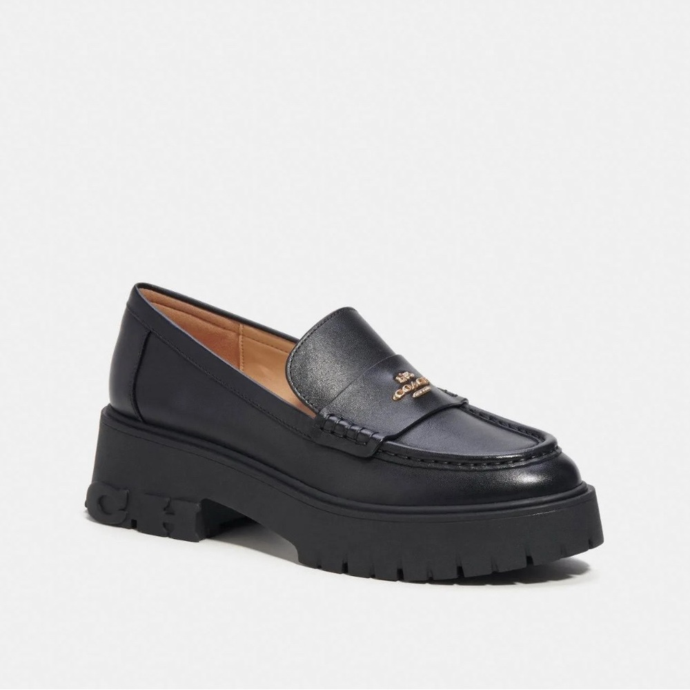 Never worn, Coach Ruthie Black Leather Loafers